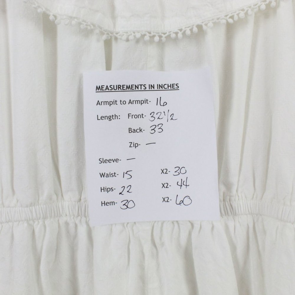 Cotton Ruffle Top Sleeveless Summer Dress Size M-L - Picture 11 of 11